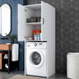 Hanah Home KD110 - 3192 Gabinete para Lavadora, Blanco, 65cm Ancho x 181.8cm Alto x 62.5cm Profundo